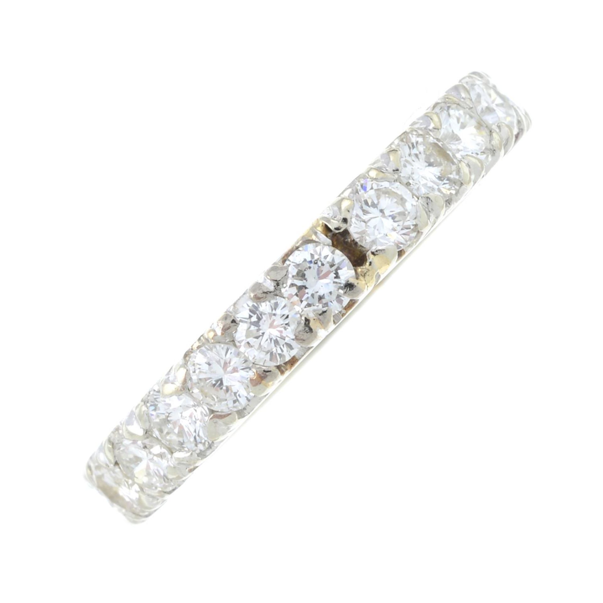 A brilliant-cut diamond full eternity ring.Estimated total diamond weight 1.60cts,