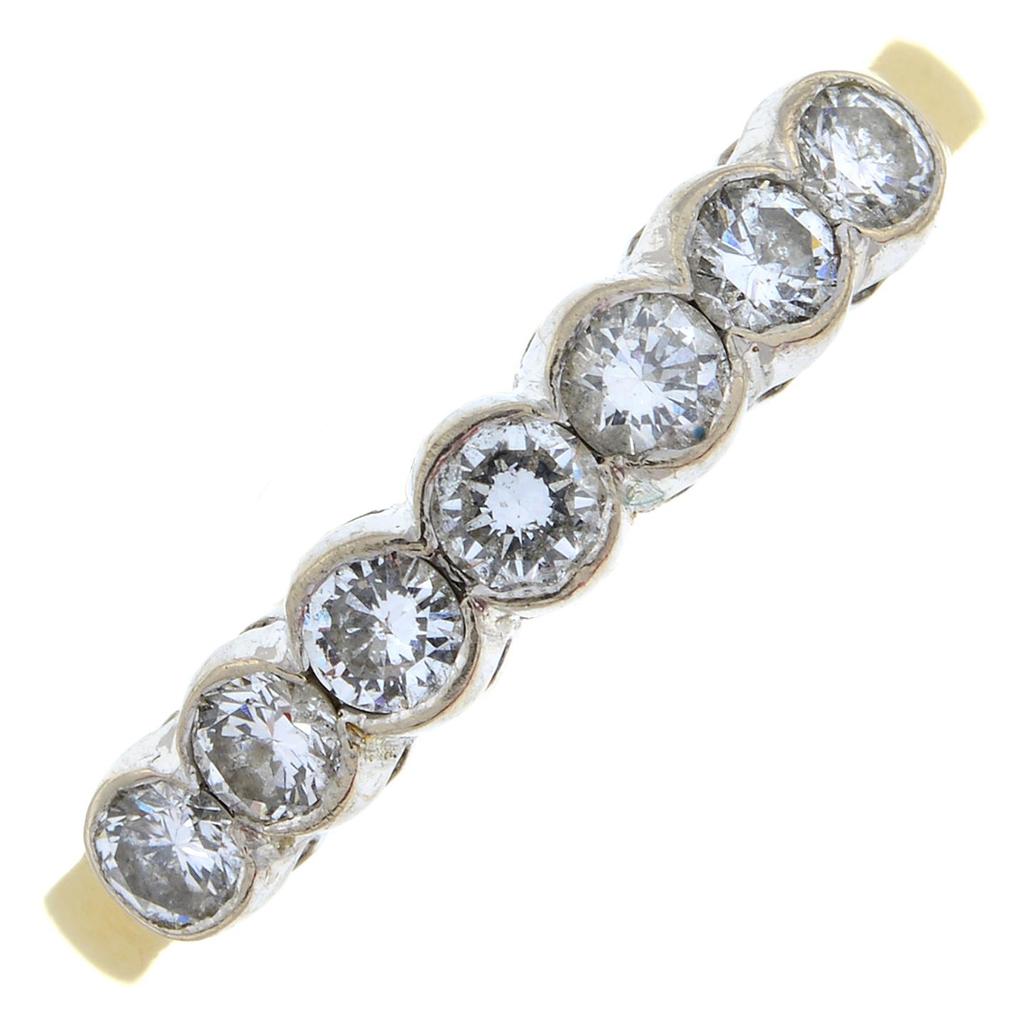 An 18ct gold diamond ring,