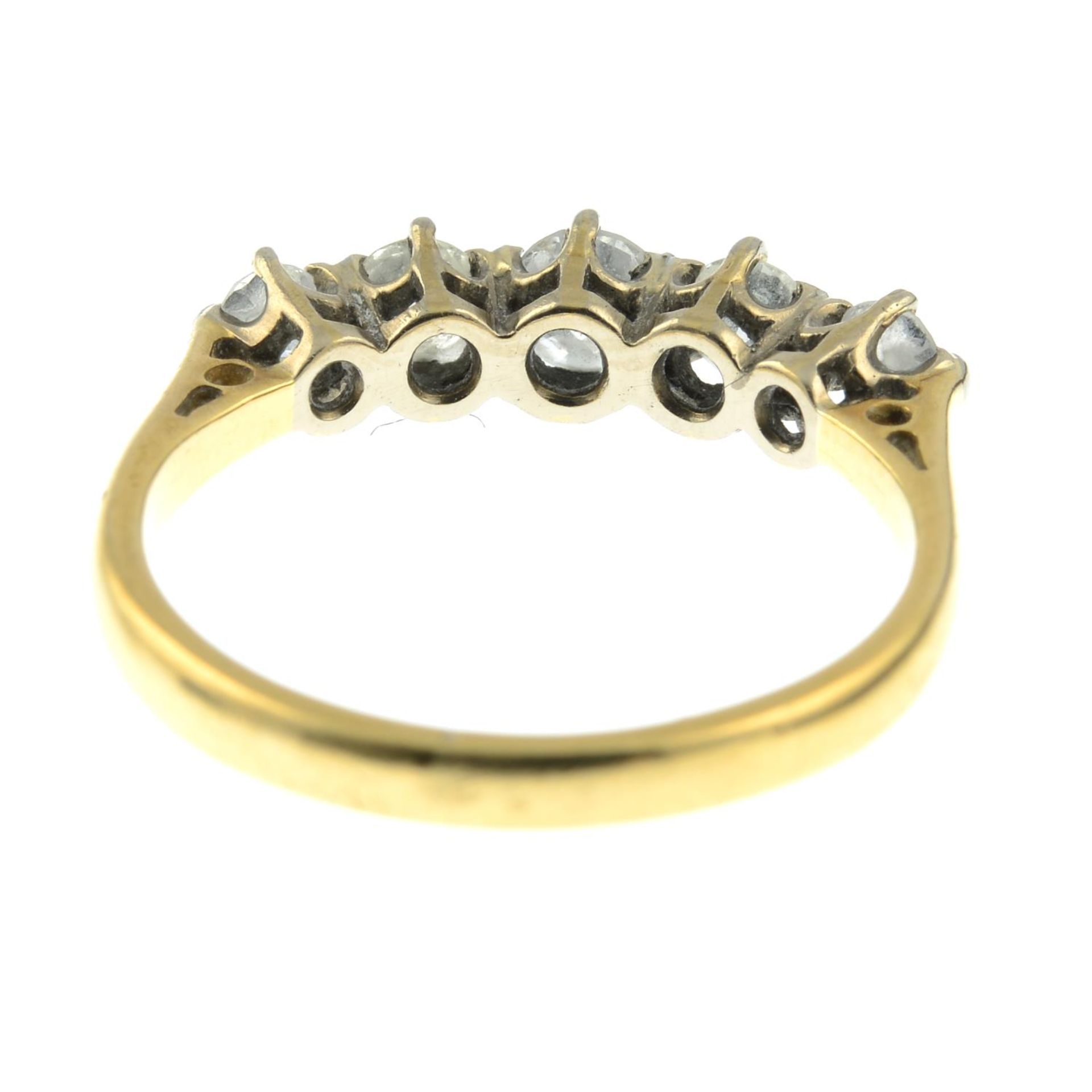 A brilliant-cut diamond five-stone ring. - Image 3 of 3