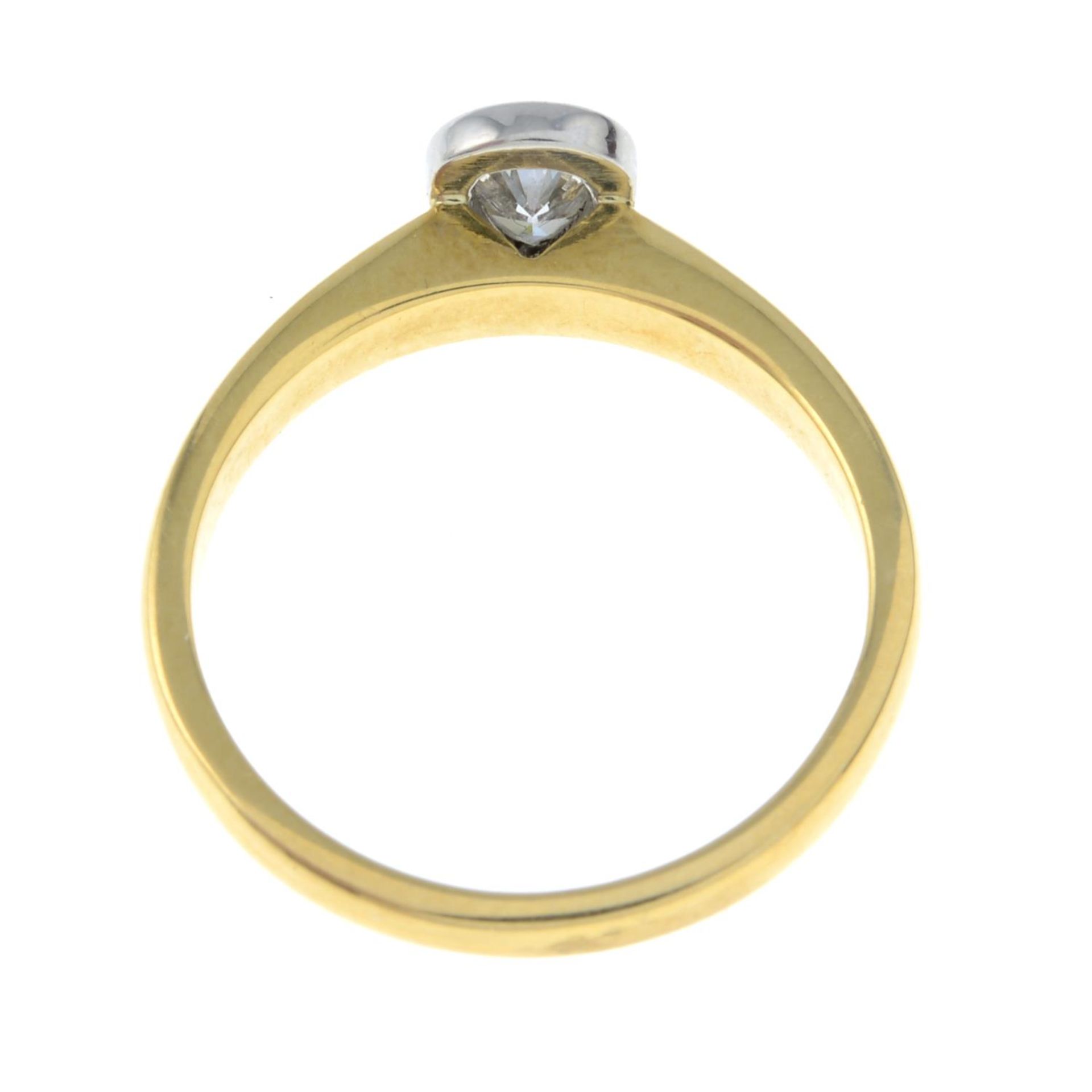 An 18ct gold pear-shape diamond single-stone ring.Diamond weight 0.35ct, - Bild 3 aus 3