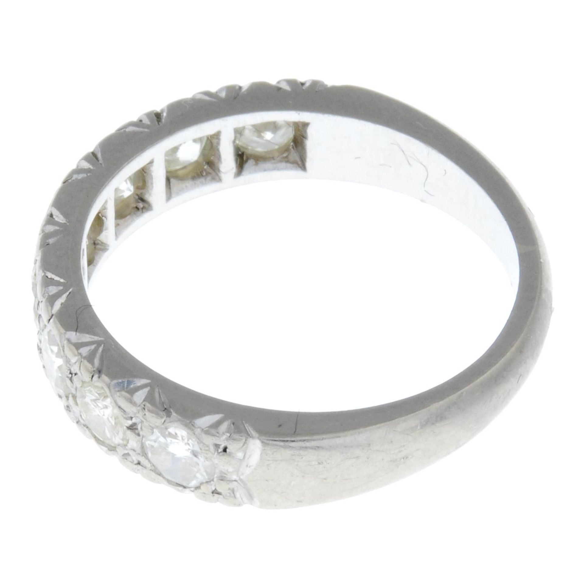 A brilliant-cut diamond half eternity ring. - Image 2 of 3