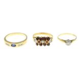 18ct gold diamond single-stone ring,