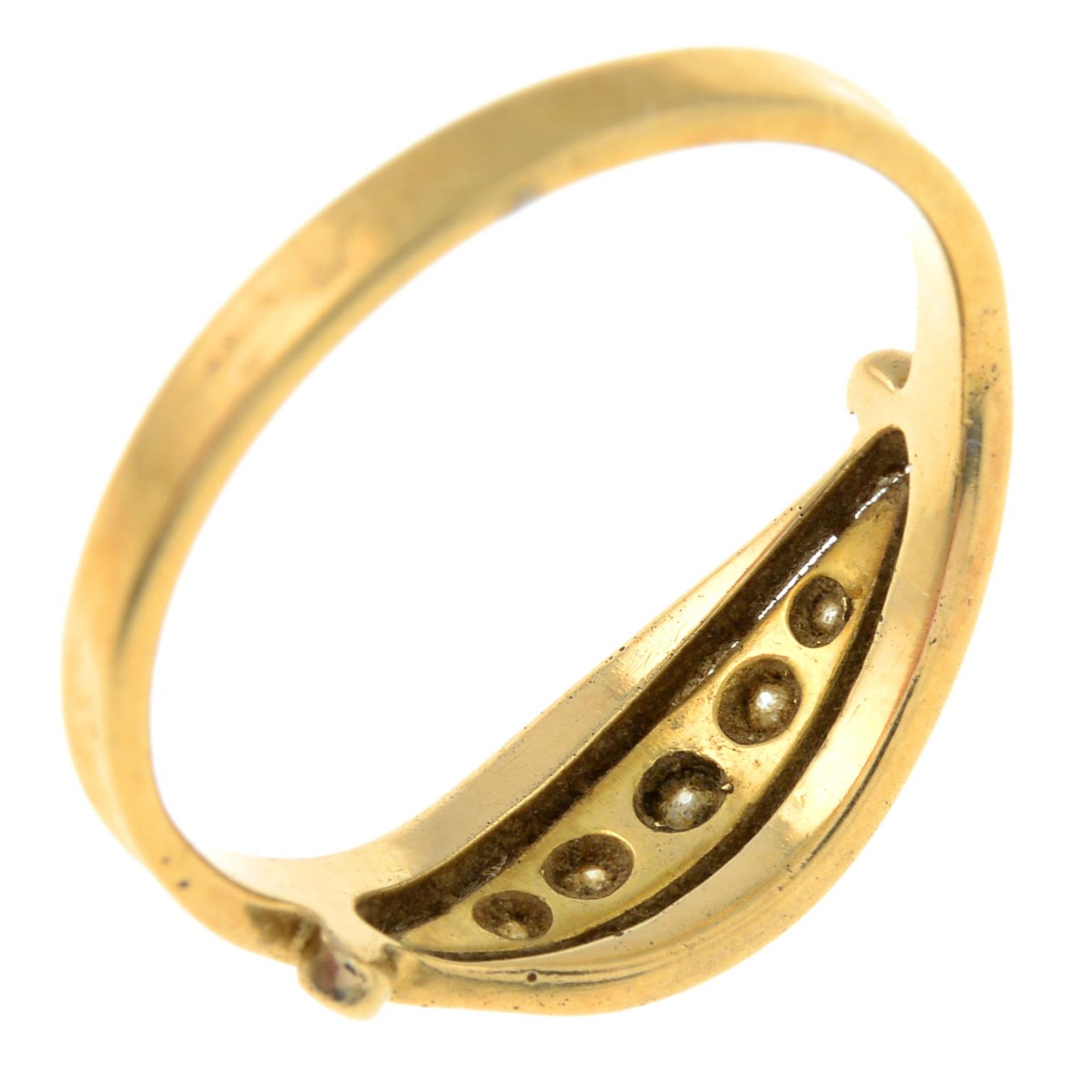 An early 20th century 18ct gold diamond ring.Estimated total diamond weight 0.10ct. - Image 3 of 3