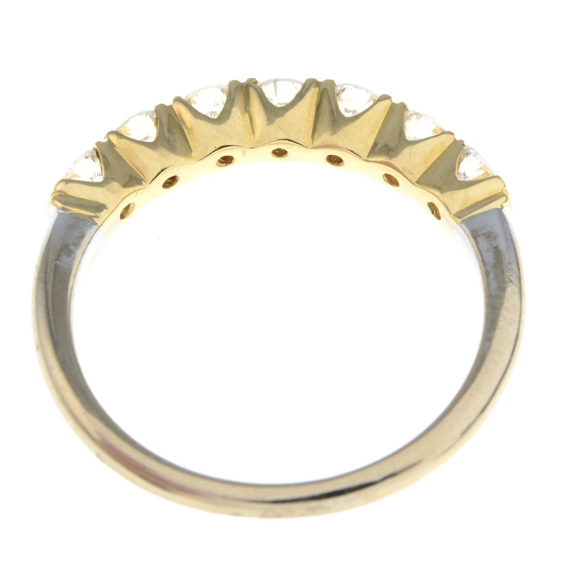 An 18ct gold brilliant-cut diamond half eternity ring.Estimated total diamond weight 0.50ct, - Bild 3 aus 3