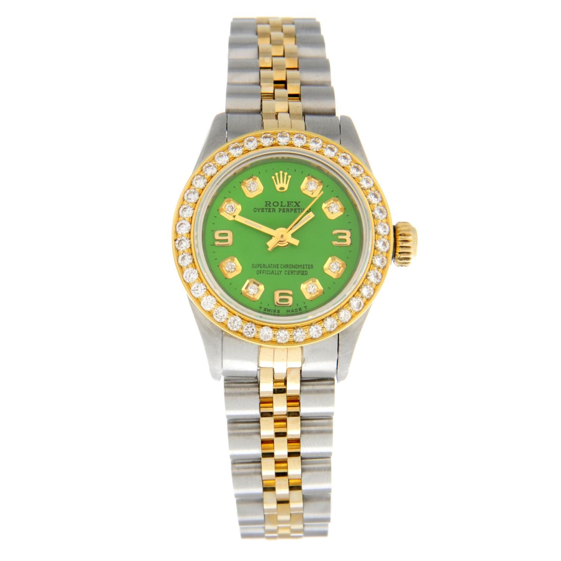 ROLEX - an Oyster Perpetual bracelet watch.