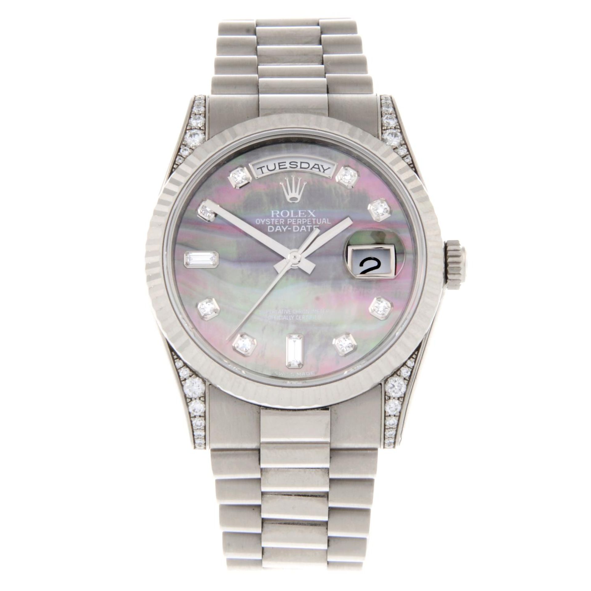 ROLEX - an Oyster Perpetual Day-Date bracelet watch.