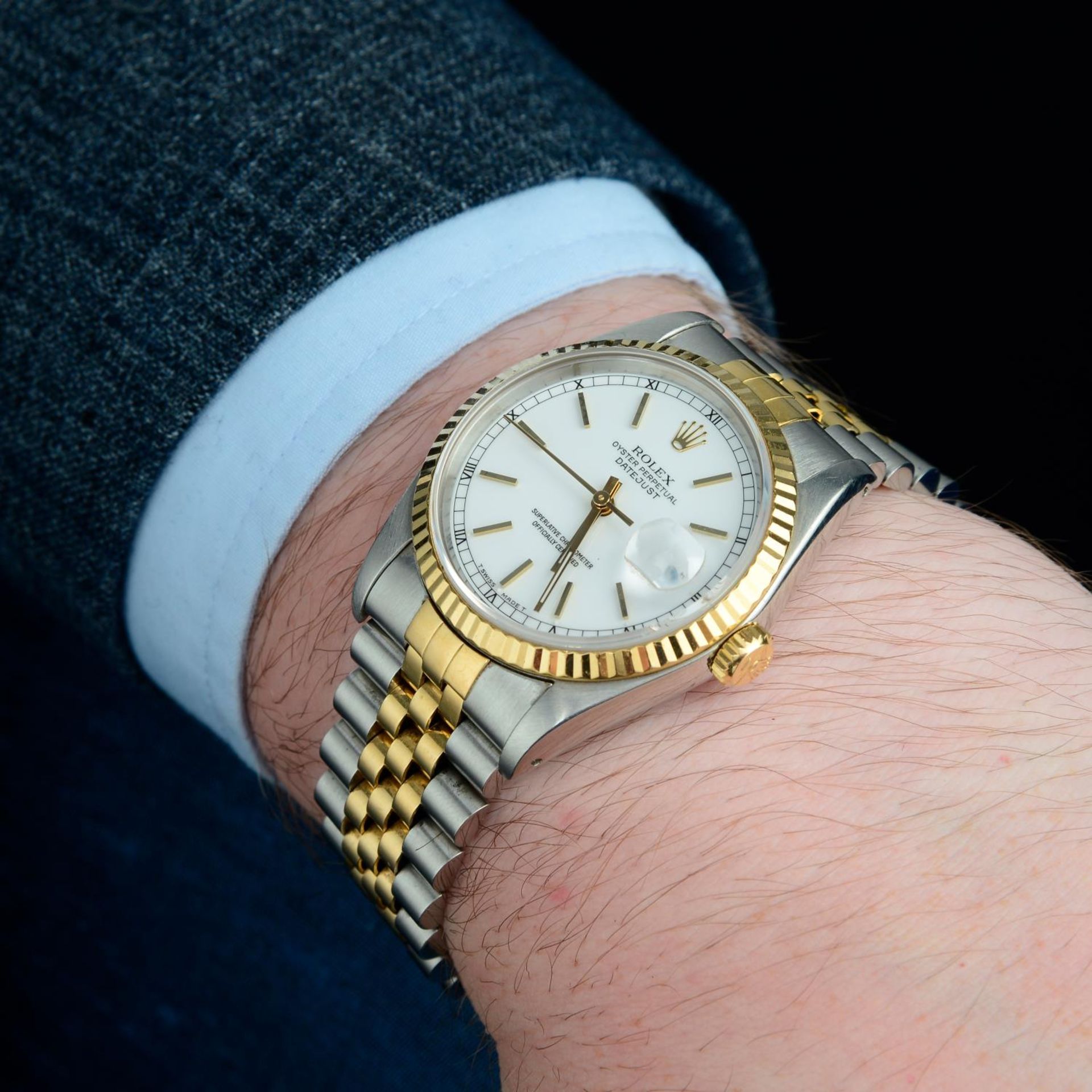 ROLEX - an Oyster Perpetual Datejust bracelet watch. - Bild 3 aus 5