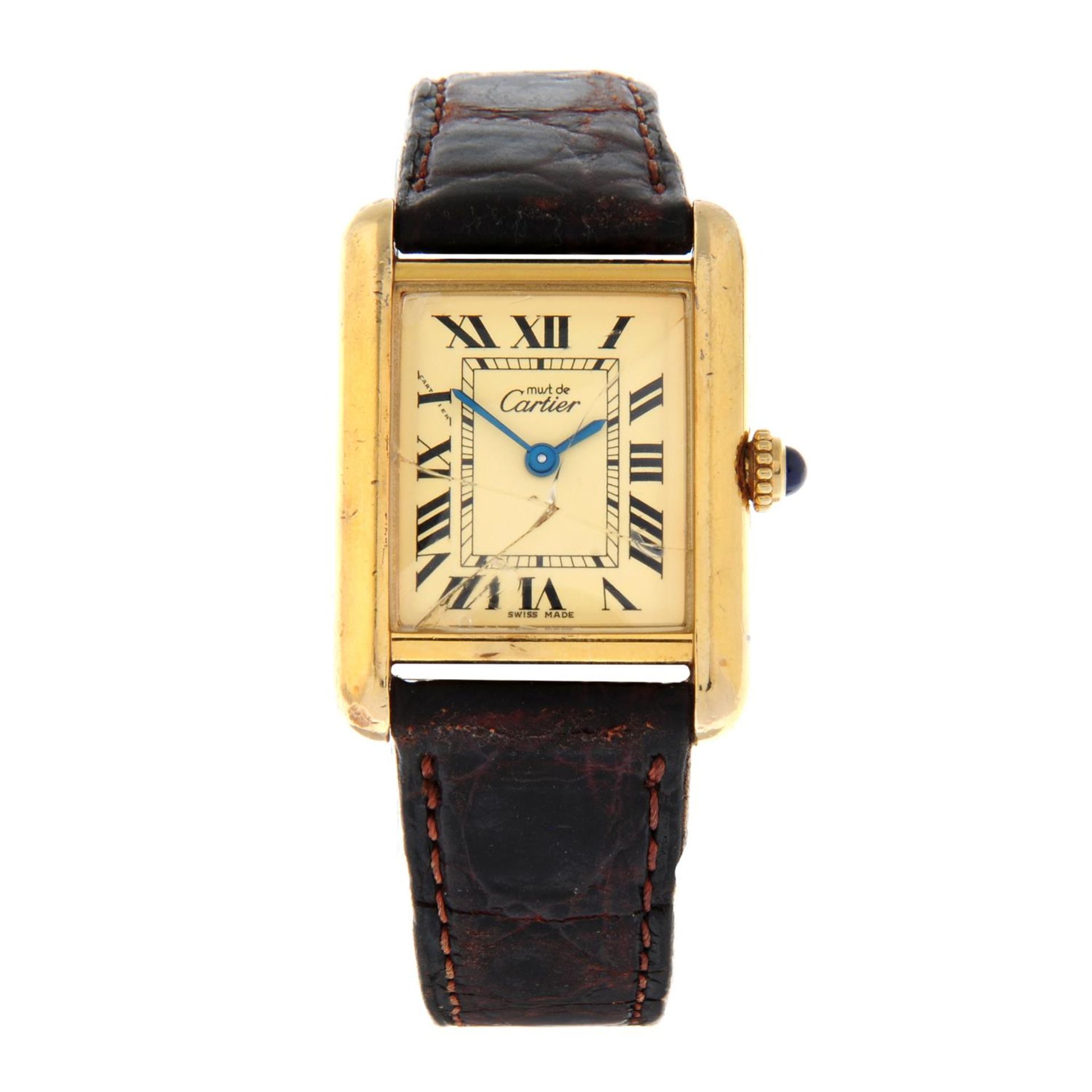 CARTIER - a Must de Cartier wrist watch.