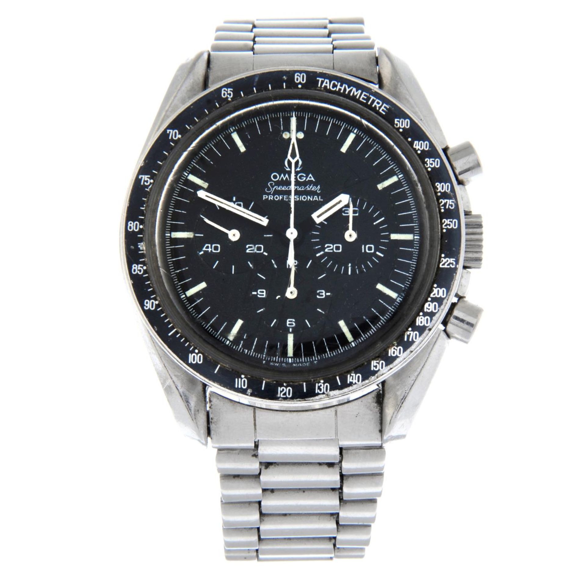 OMEGA - a Speedmaster Professional chronograph bracelet watch.