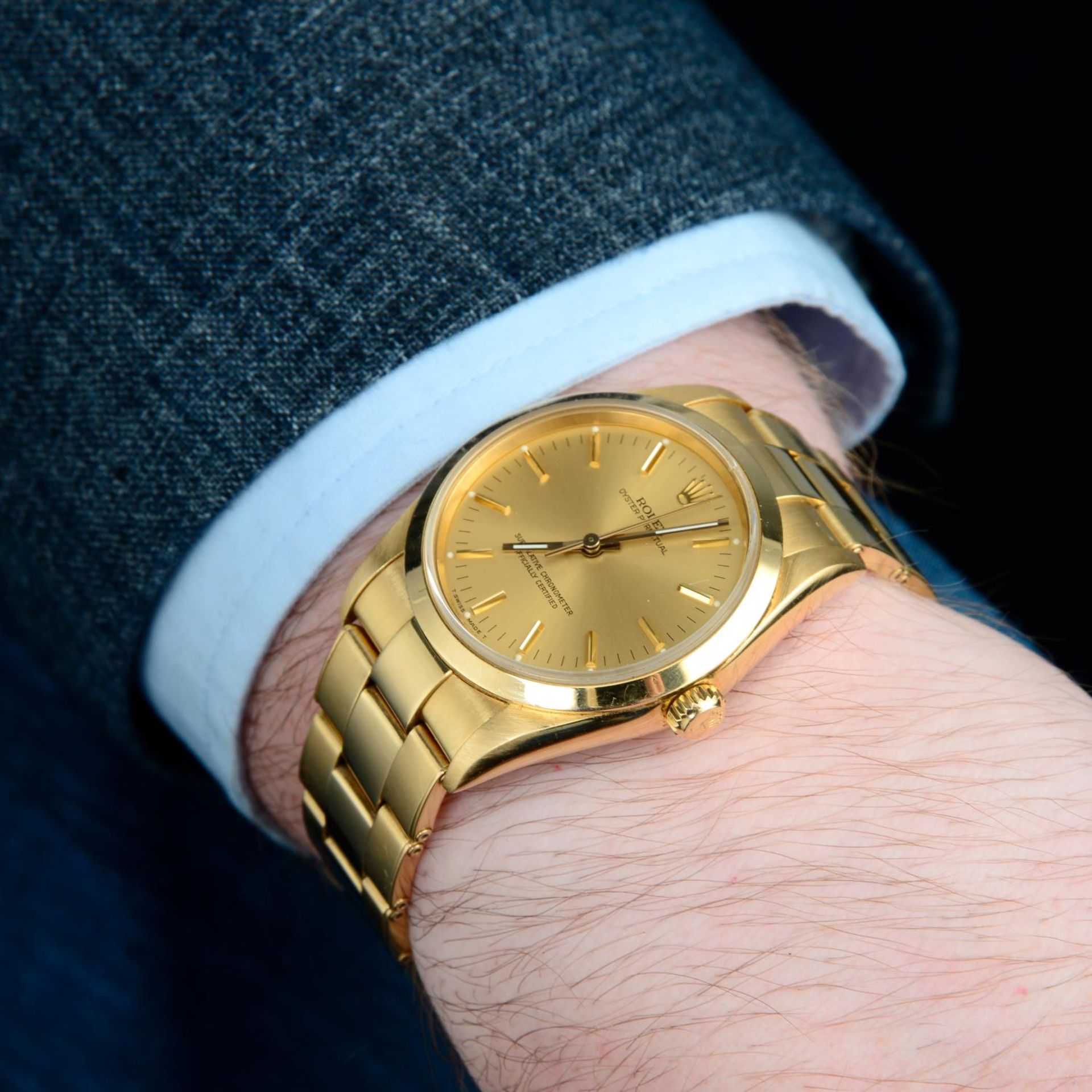 ROLEX - an Oyster Perpetual bracelet watch. - Bild 3 aus 6