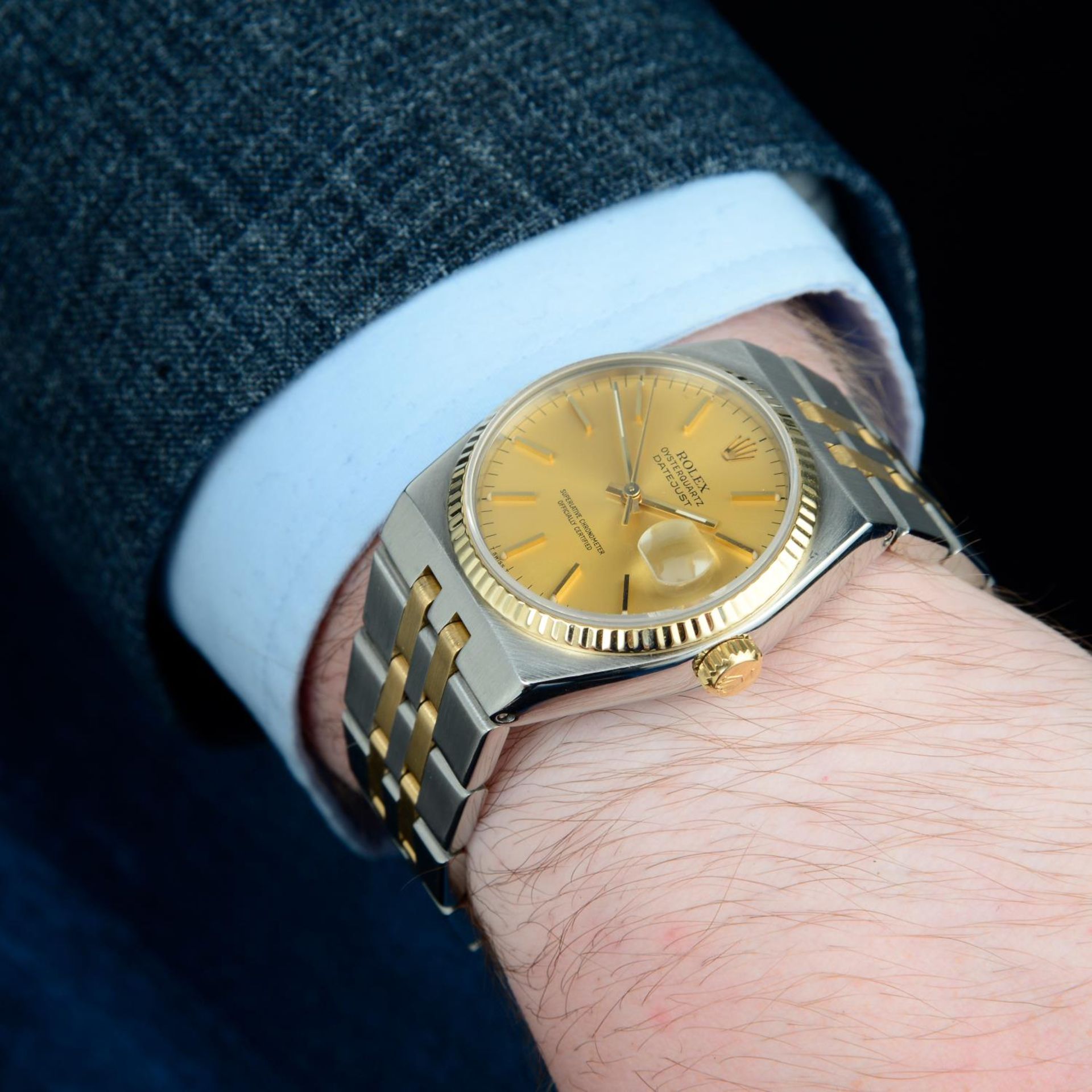 ROLEX - an Oysterquartz Datejust bracelet watch. - Bild 3 aus 5