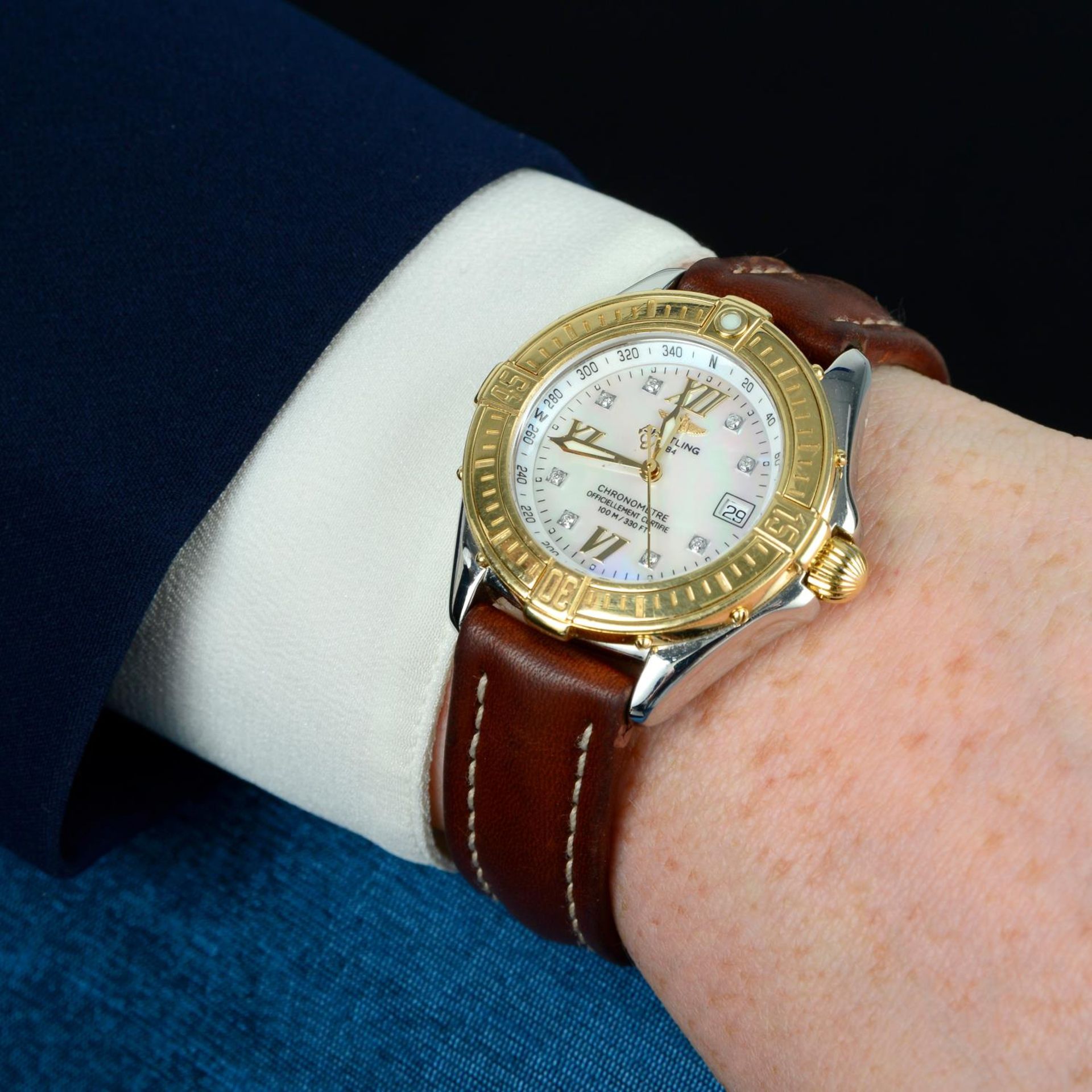 BREITLING - a Starliner wrist watch. - Image 3 of 5