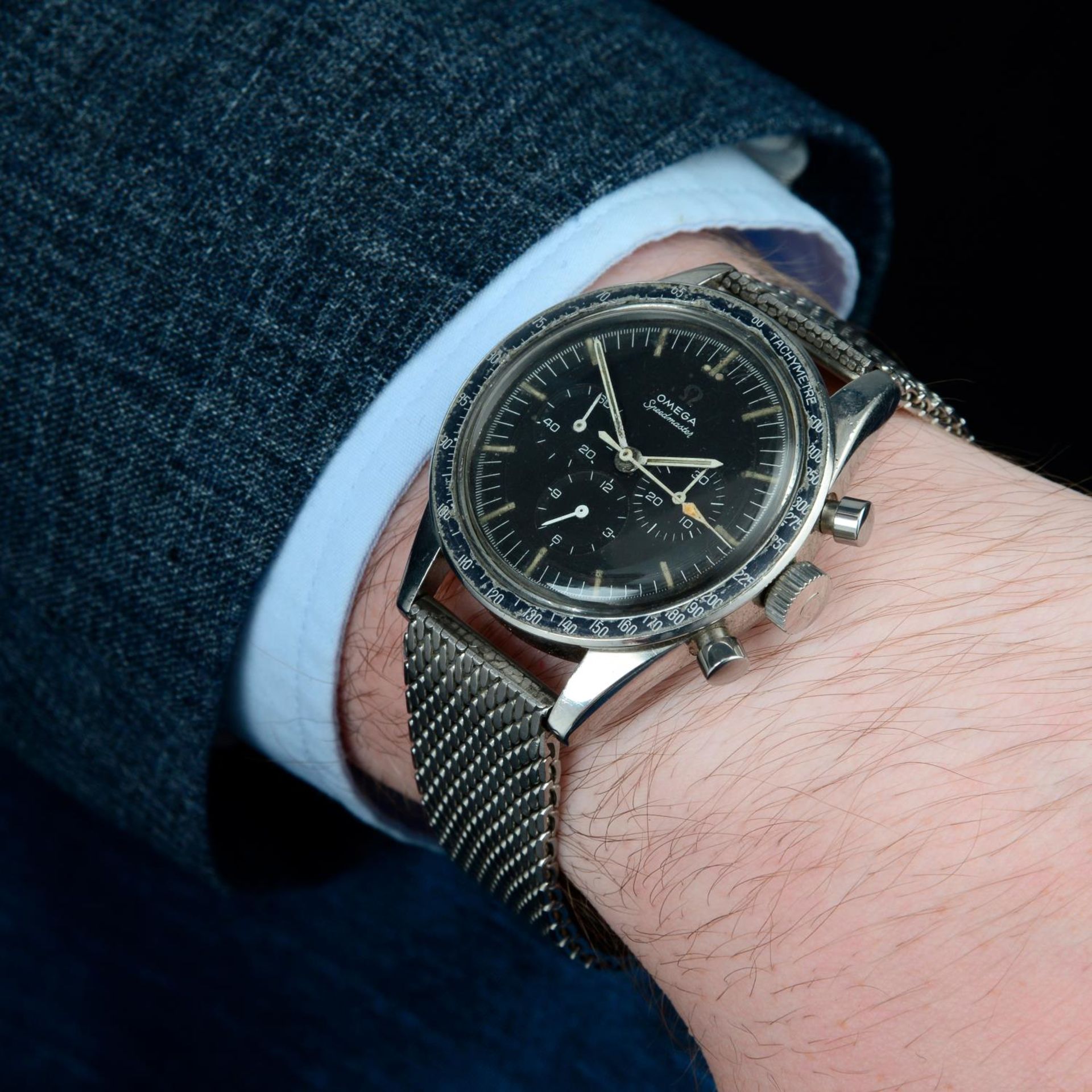 OMEGA - a Speedmaster 'Ed White' chronograph bracelet watch. - Bild 3 aus 5