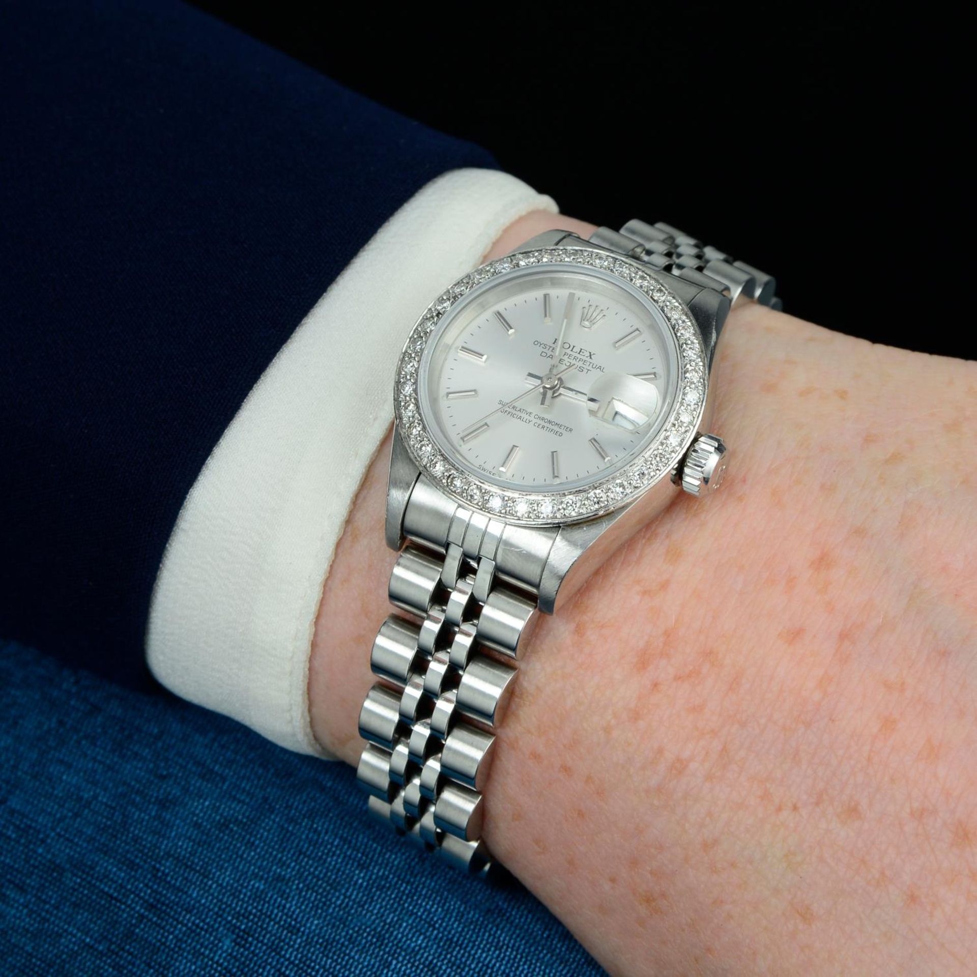 ROLEX - an Oyster Perpetual Datejust bracelet watch. - Bild 3 aus 5