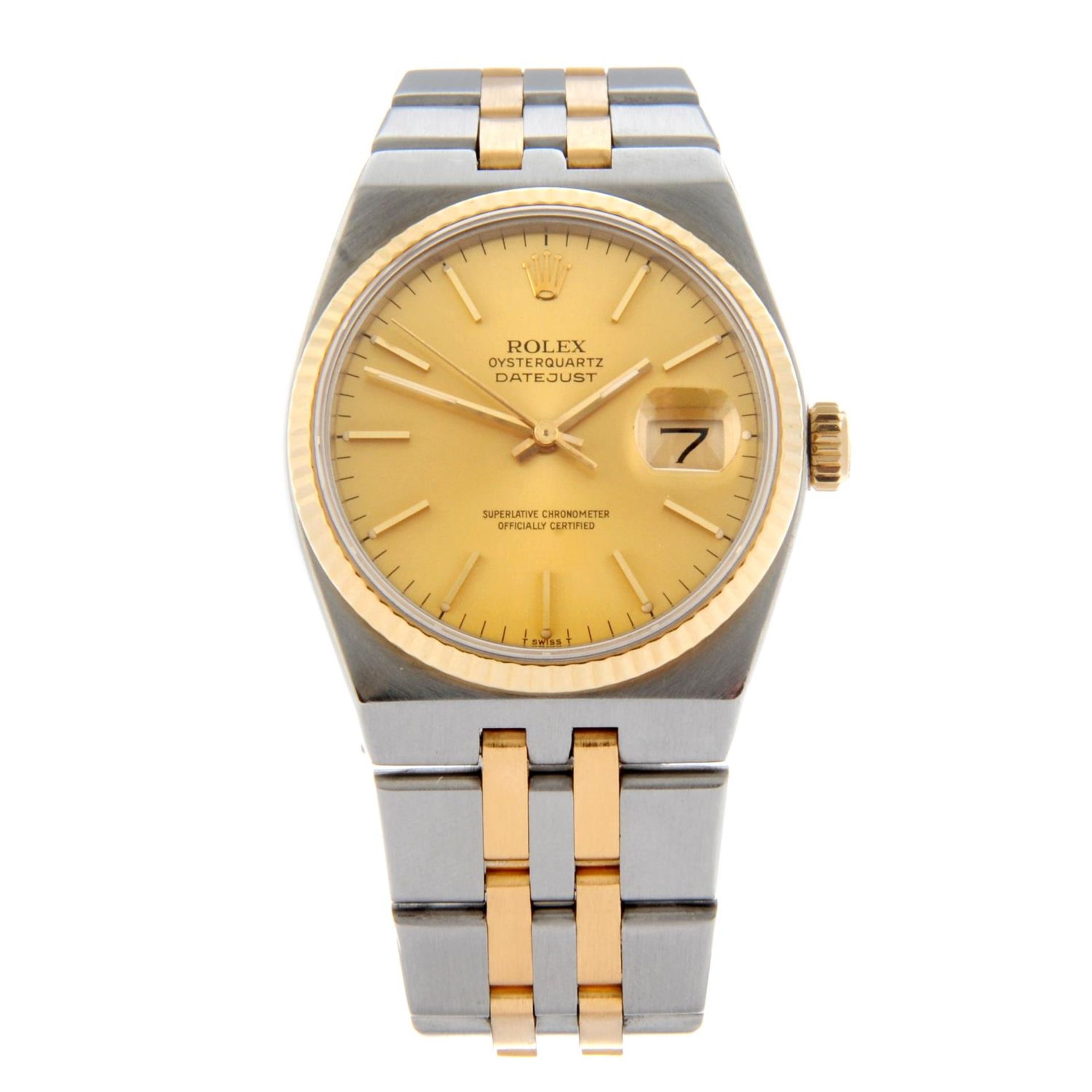 ROLEX - an Oysterquartz Datejust bracelet watch.