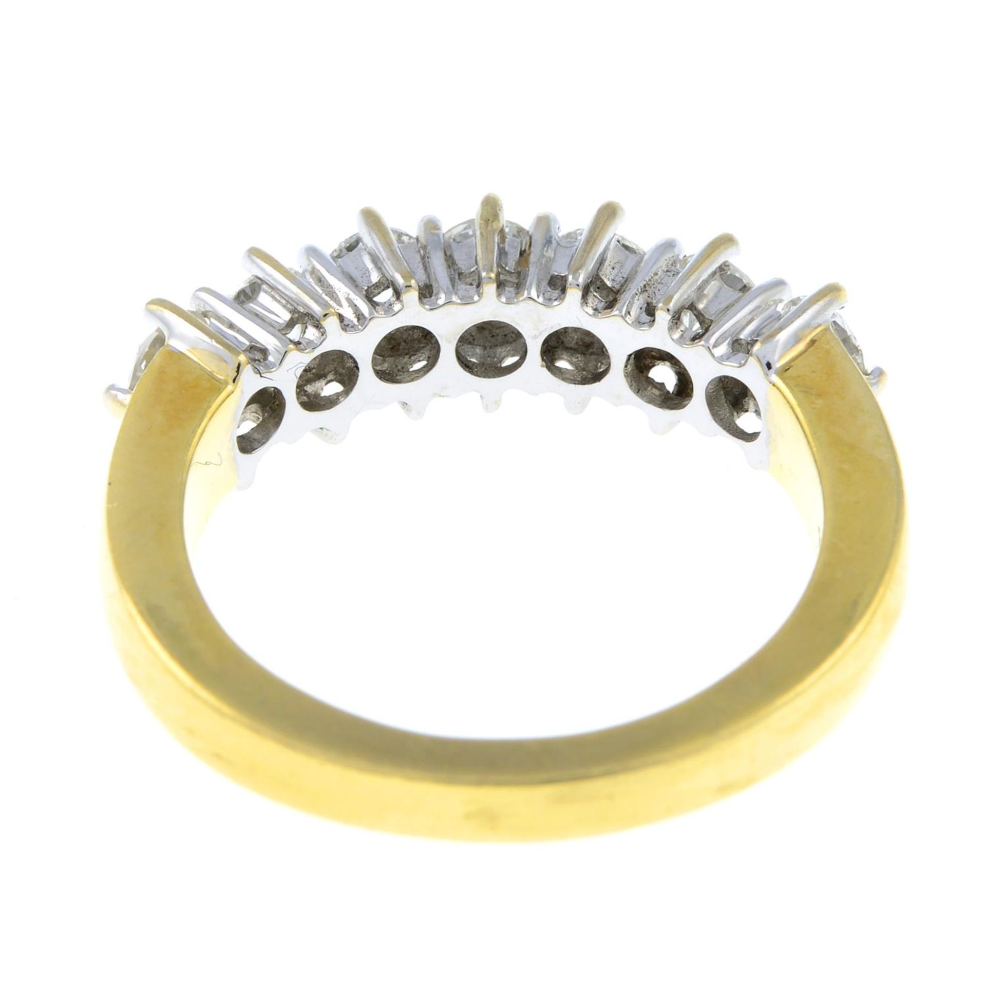 An 18ct gold brilliant-cut diamond seven-stone ring.Total diamond weight 1ct, - Bild 3 aus 3