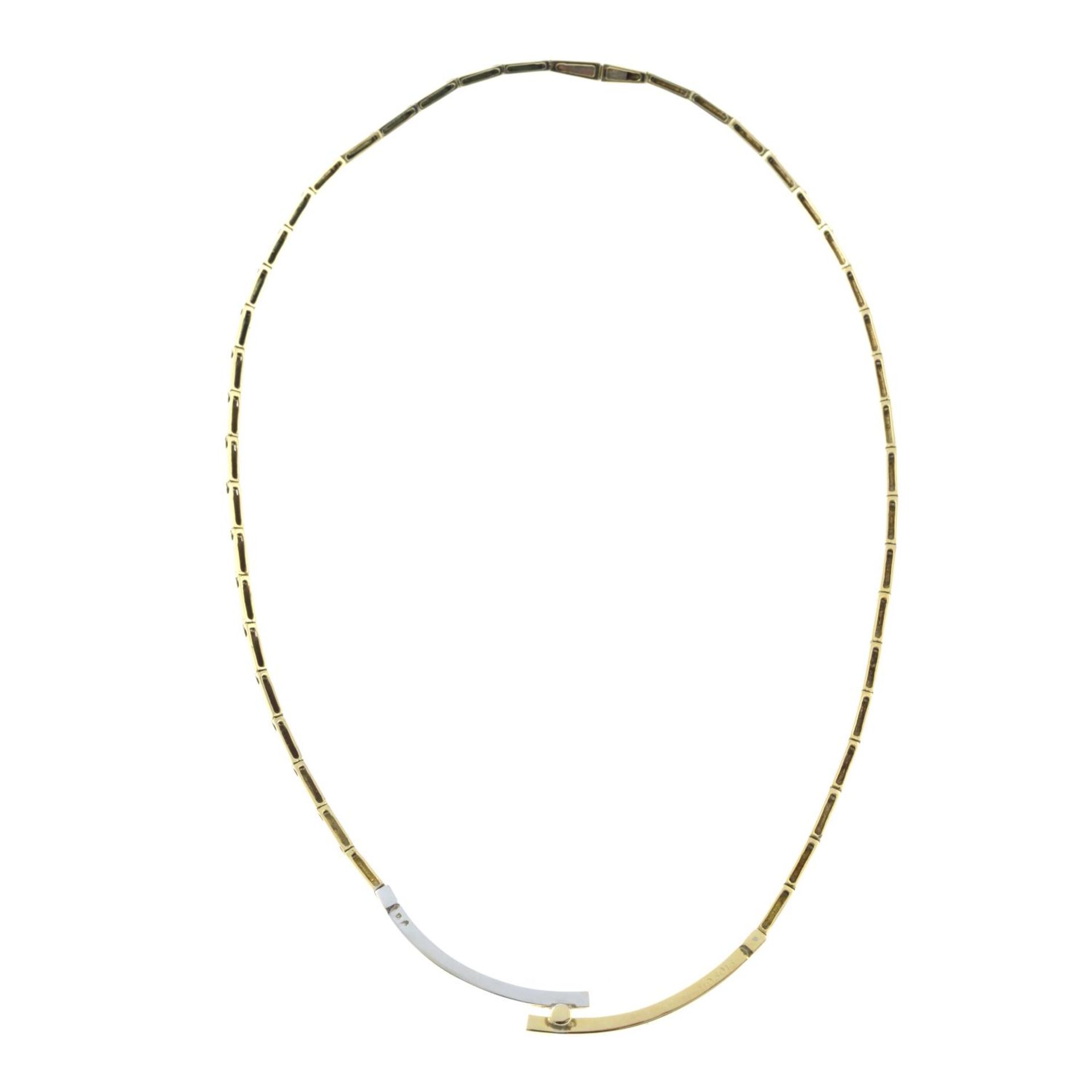 A brilliant-cut diamond bi-colour necklace.Stamped 585.Length 40.2cms. - Bild 3 aus 3