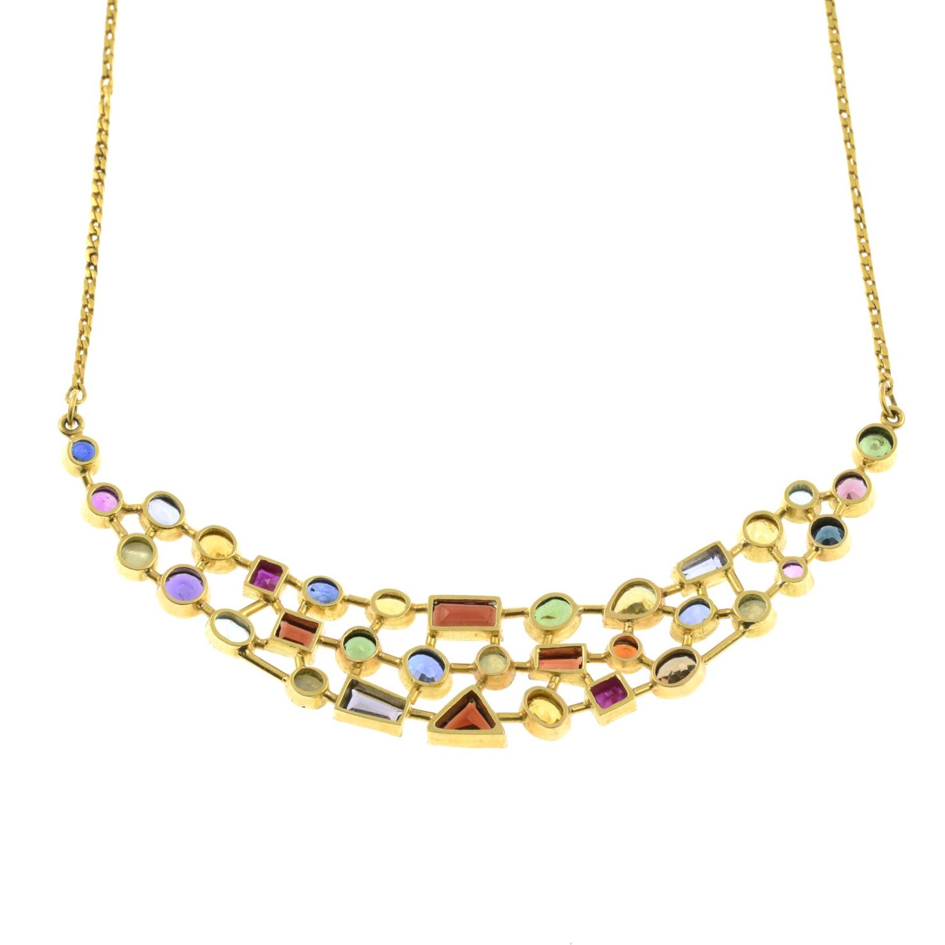 A gem-set necklace.Gems to include ruby, - Bild 2 aus 3