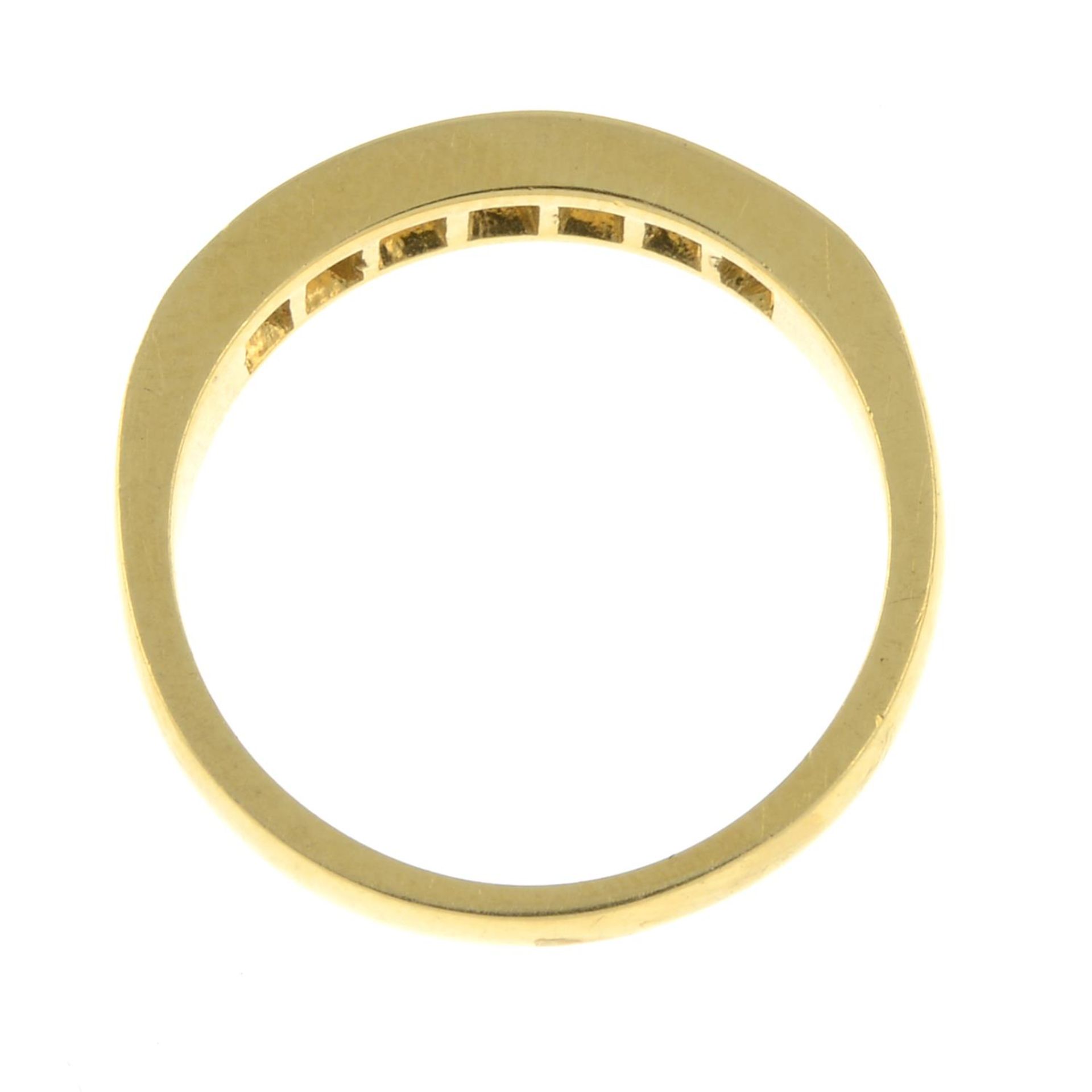 An 18ct gold square-shape diamond half eternity ring.Estimated total diamond weight 0.70ct, - Bild 4 aus 4