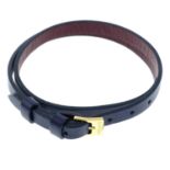 ASPINAL - a two-tone leather wrap bracelet.Signed Aspinal.Length 57cms.