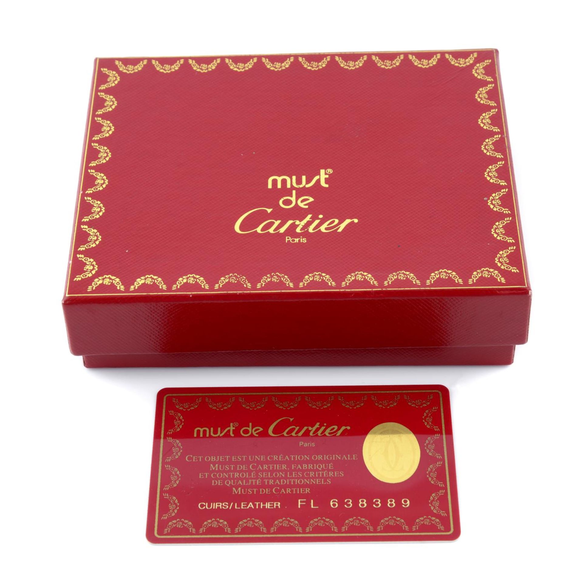 CARTIER - a Must de Cartier burgundy key holder. - Bild 6 aus 6