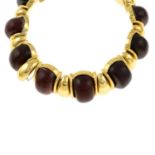 YVES SAINT LAURENT - a vintage wood detail choker necklace.