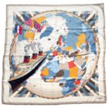 CARTIER - a World Map silk scarf.