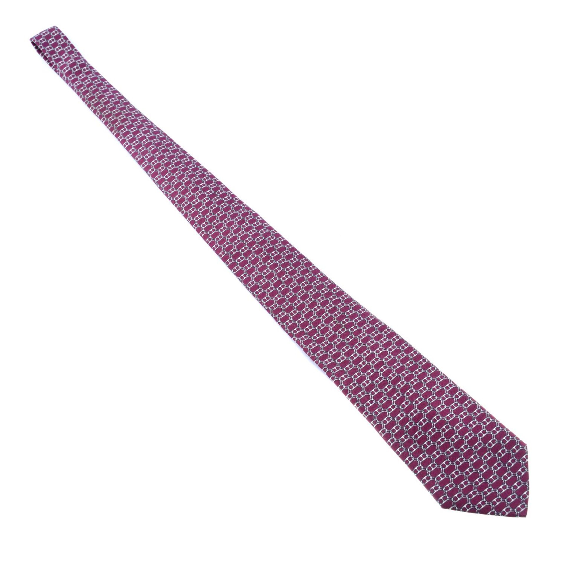 HERMÈS - a silk tie. - Bild 2 aus 3