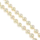 CHRISTAIN DIOR - a vintage imitation pearl necklace.Signed Christian Dior.Length 43cms.