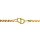 CHRISTIAN DIOR - a chain link bracelet with paste detail.Signed Christian Dior.Length 18cms.