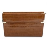 ASPINAL - a brown leather crossbody handbag.