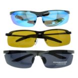 A selection of five sports sunglasses.