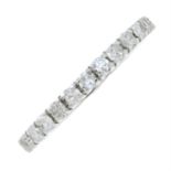 A single-cut diamond full eternity ring.