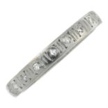 An early 20th century single-cut diamond full eternity ring.