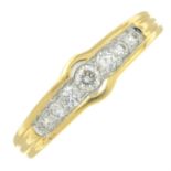 An 18ct gold diamond seven-stone ring.