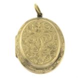 An early 20th century 9ct gold engraved locket.