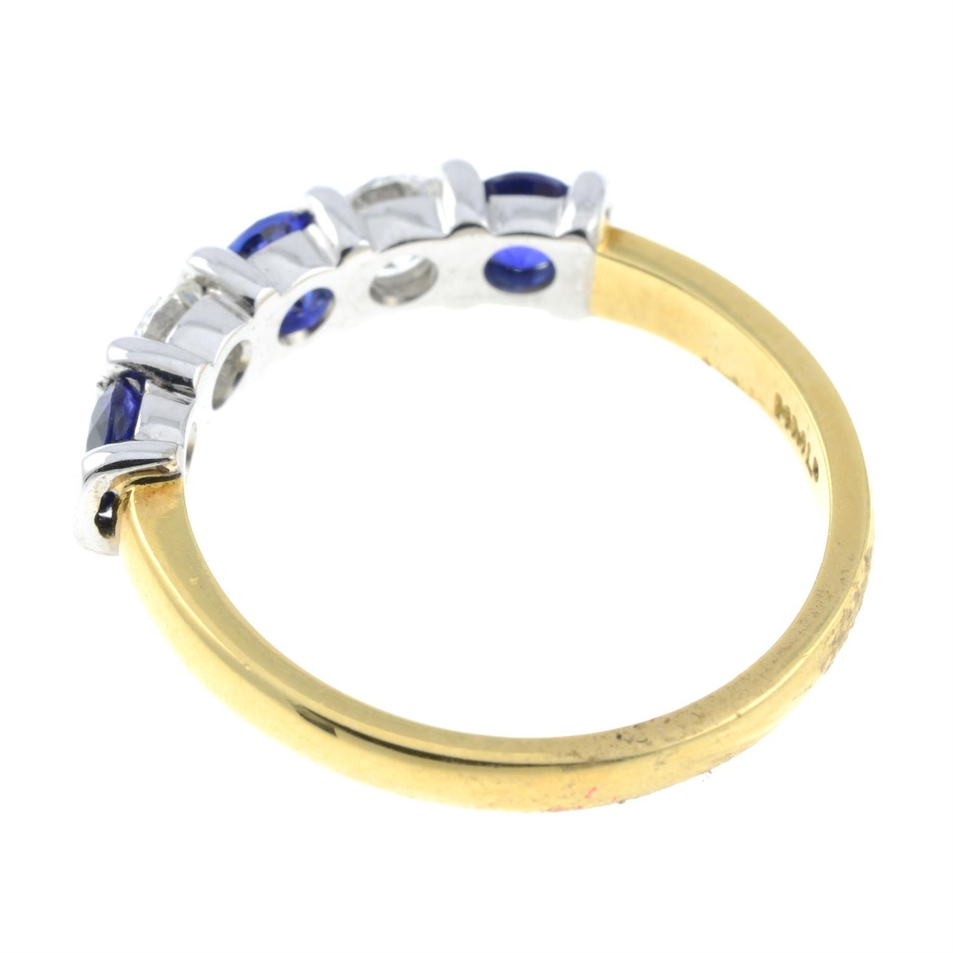 An 18ct gold sapphire and diamond ring. - Image 2 of 2