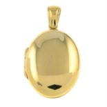 A 9ct gold locket pendant.