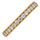 An 18ct gold brilliant-cut diamond full eternity ring.