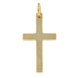 A 9ct gold cross pendant.