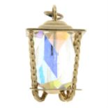 A 9ct gold paste lantern charm pendant.