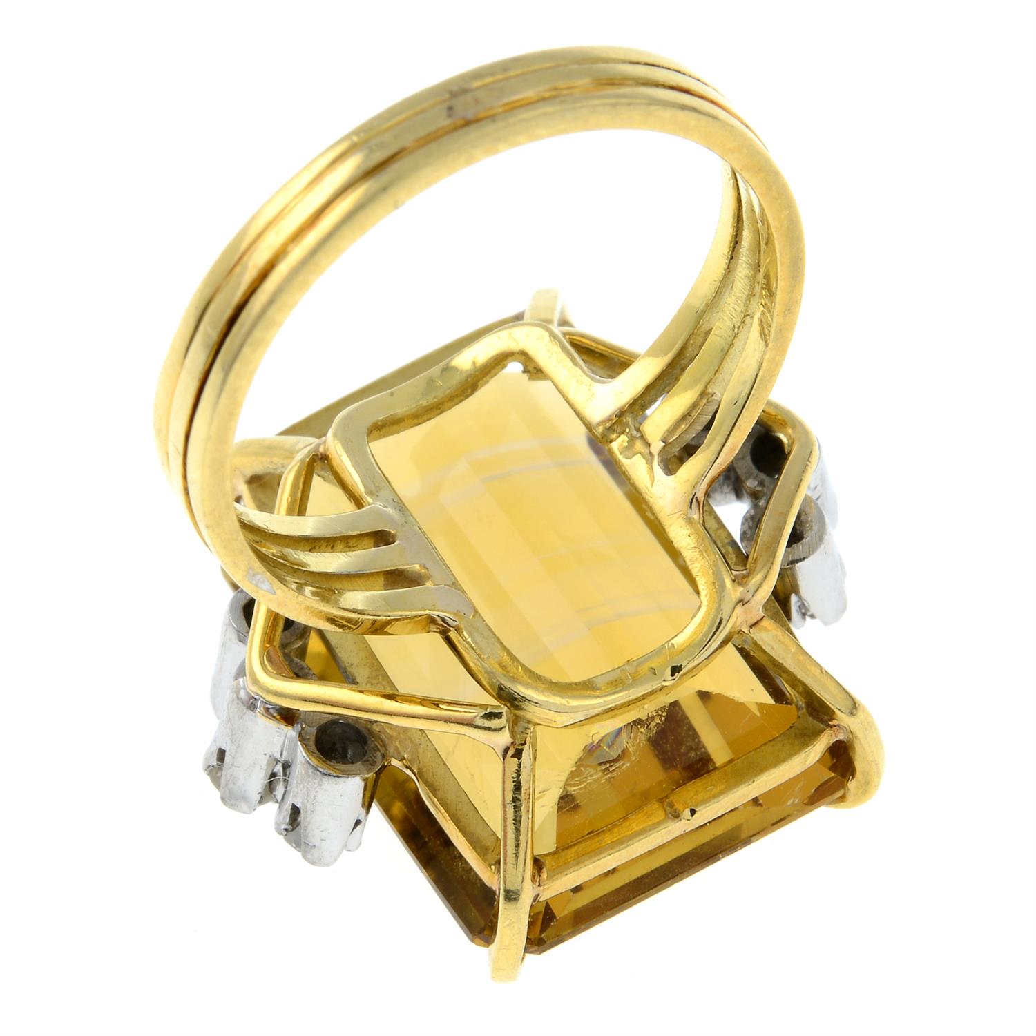 A citrine and diamond dress ring. - Image 3 of 3