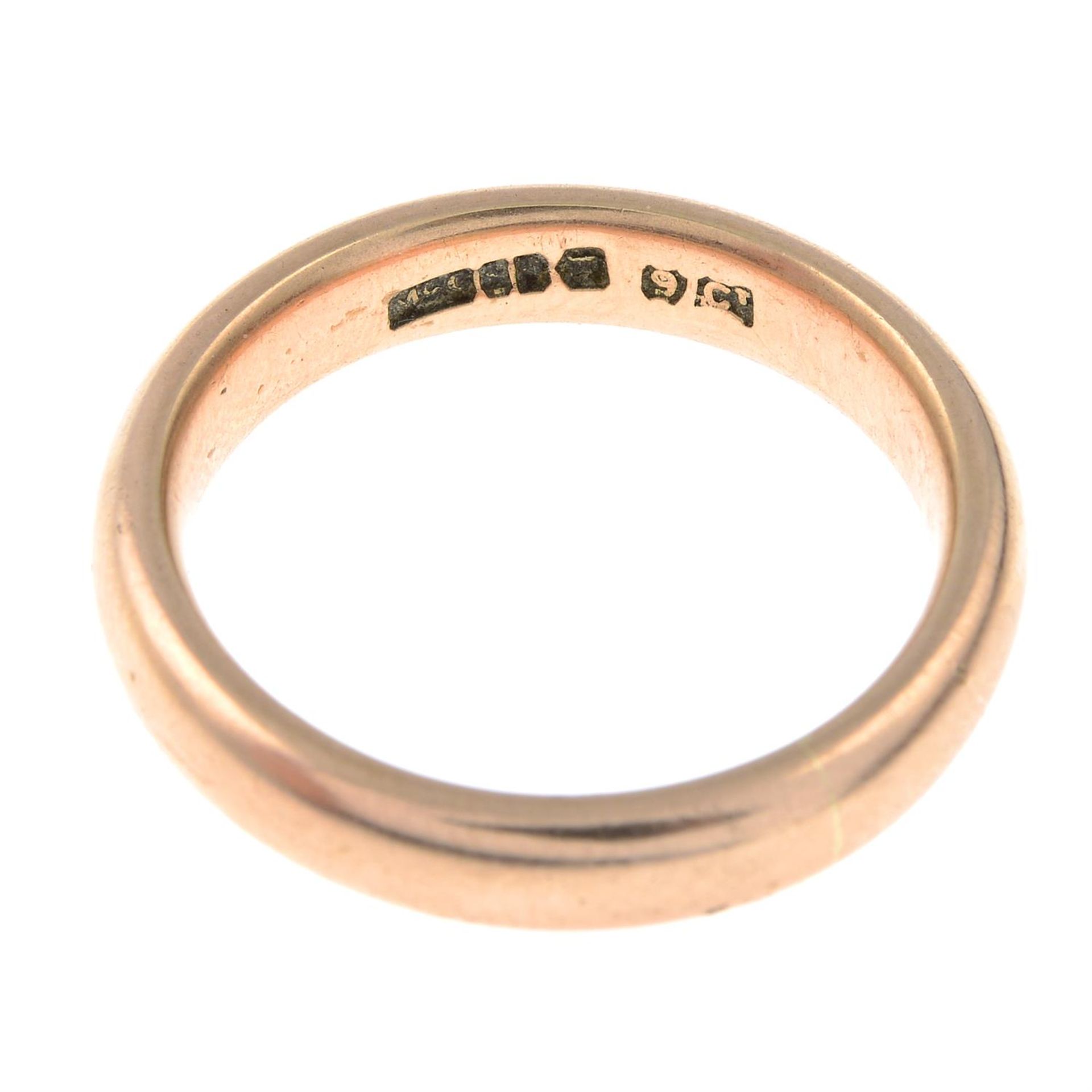 A 9ct gold plain band ring. - Image 2 of 2