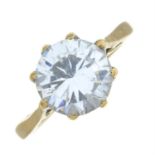 A 9ct gold cubic zirconia single-stone ring.