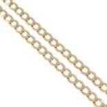 (26007) A 9ct gold curb-link chain.