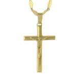 (26374) A cross pendant, with chain.