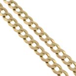 (26808) A 9ct gold curb-link chain.