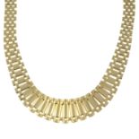 A 1970s 9ct gold fancy-link chain necklace.