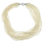 A Paloma Picasso multi-strand cultured pearl necklace, by Tiffany & Co.