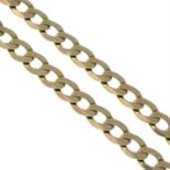 (26687) A 9ct gold curb-link chain.